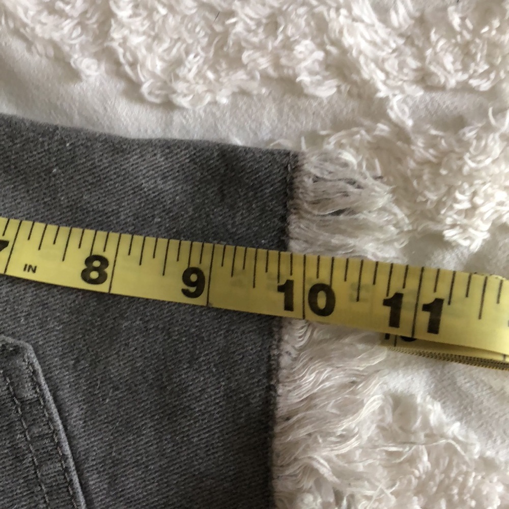 NWT High Rise Studded Grey Ripped Short - Picture 9 of 9